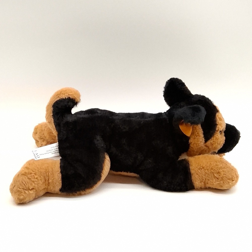 FAO Schwarz 14" German Shepherd Dog Floppy Laying Plush Toy Stuffed Animal - Picture 3 of 9